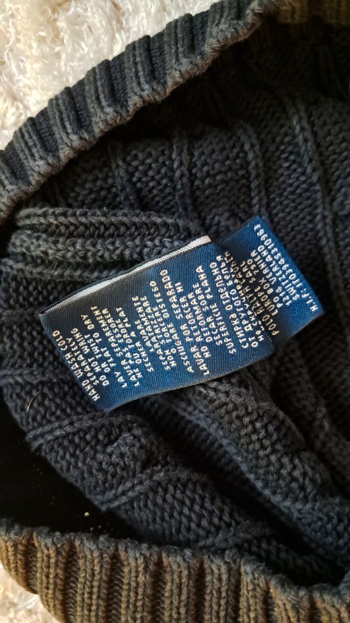 Pull torsadé en V ralph lauren noir - photo numéro 7