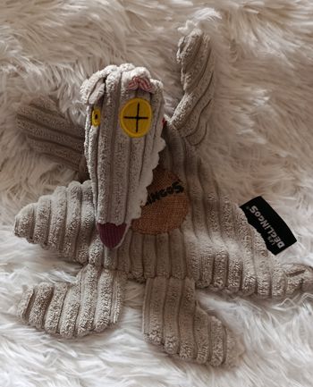 Doudou plat loup Bigboss gris - Deglingos