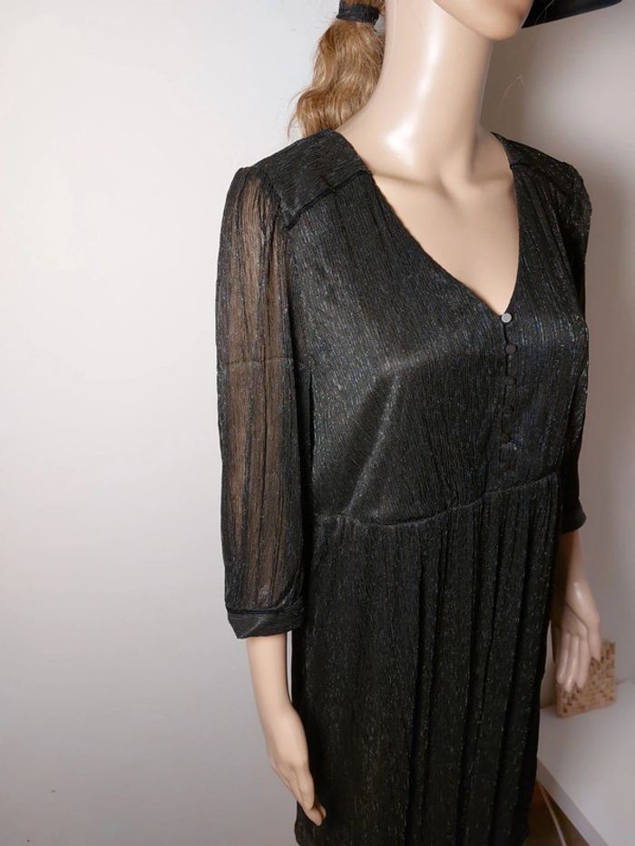 T.44 Robe Neuve soirée etiquette 59,95 eur noire et argentée - photo numéro 8