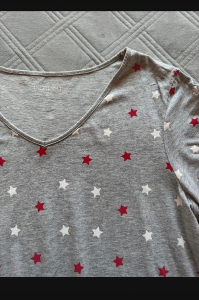 T-shirt gris épaules dénudées - In Extenso - Taille XL - très bon état - photo numéro 3