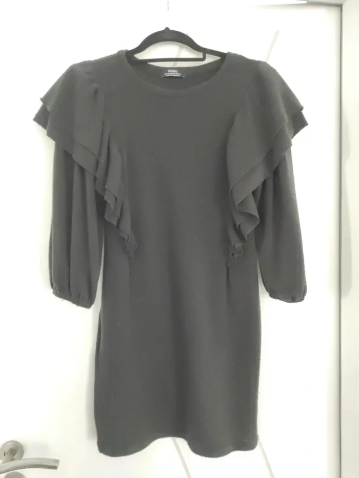 Robe en laine Bershka