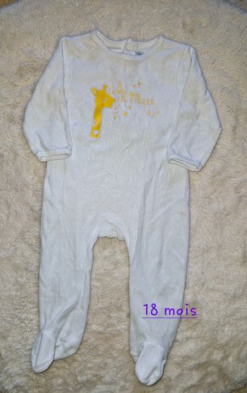 Pyjama velours garçon 18 mois