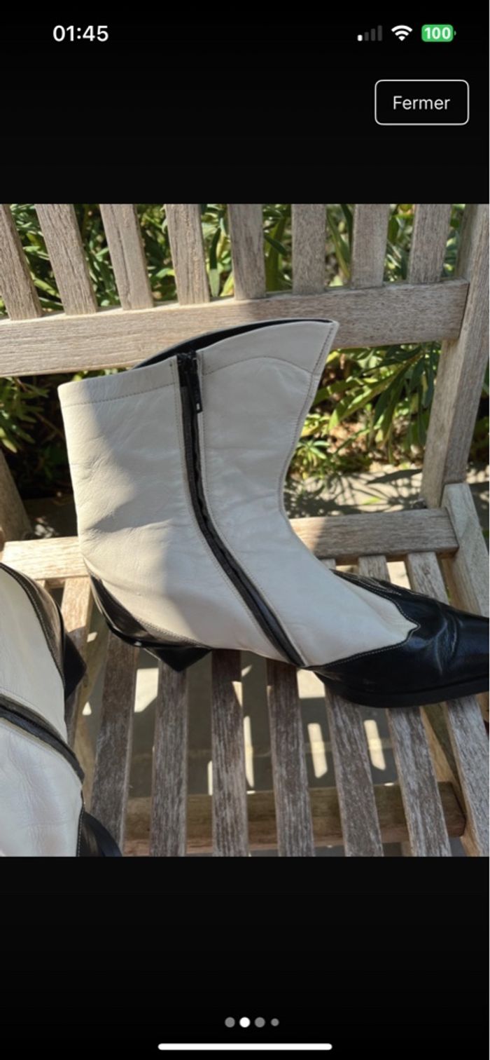 Santiag cuir italien