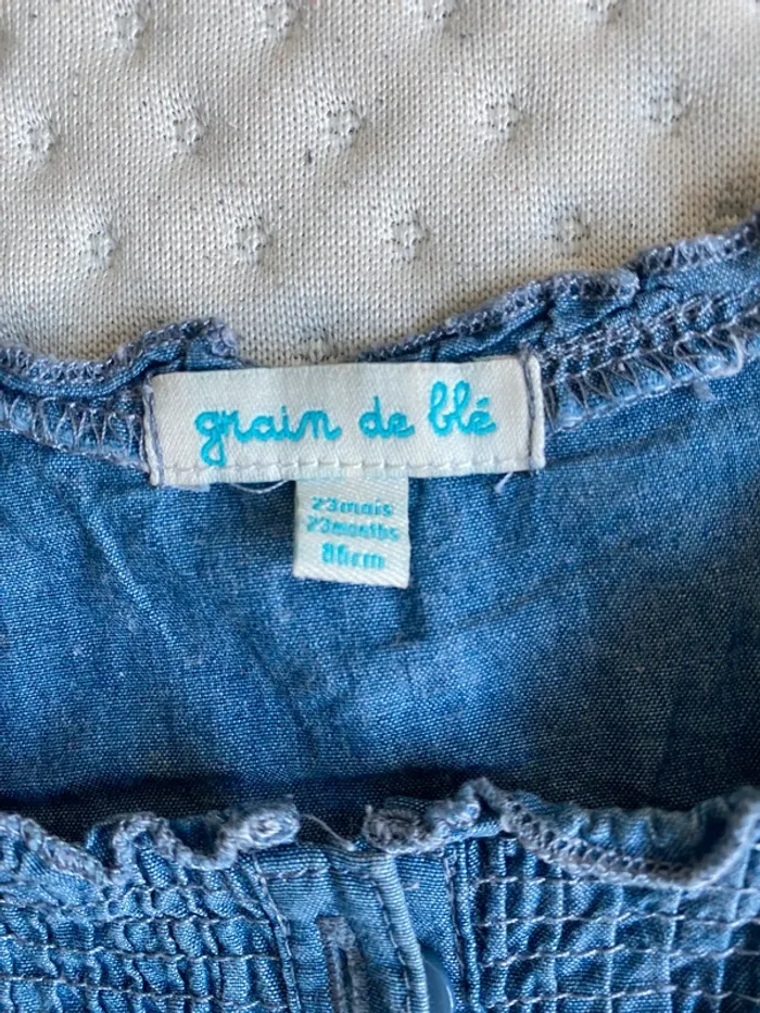 Blouse effet jeans 24 mois Grain de blé - photo numéro 2