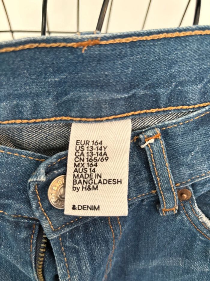 Short en jean bleu H&M, taille 13-14 ans. - photo numéro 2