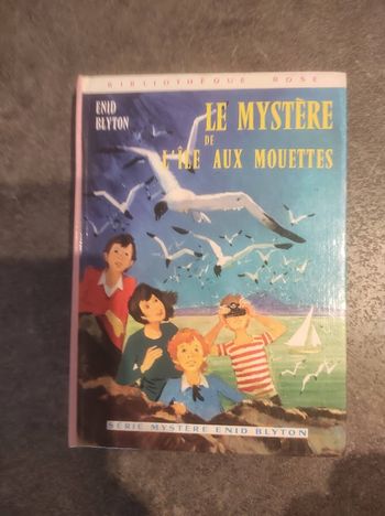 Le mystère de l'île aux mouettes Enid Blyton Bibliothèque Rose cartonnée 1975