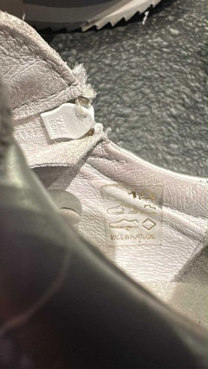 Baskets en cuir blanches et argentées Philippe Morvan T39 - photo numéro 8
