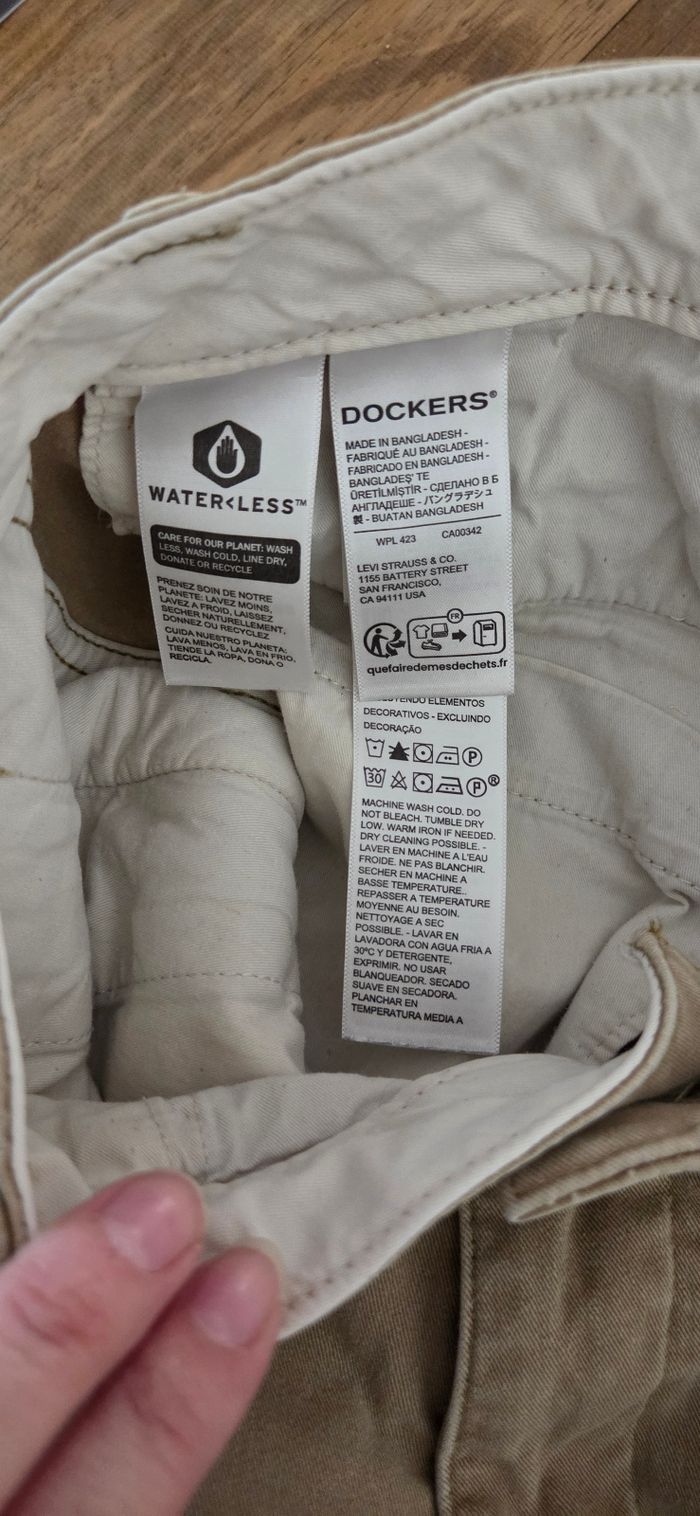 Pantalon chino Dockers beige – coton premium – coupe droite élégante – T. 40 (M/L) – excellent état - photo numéro 8