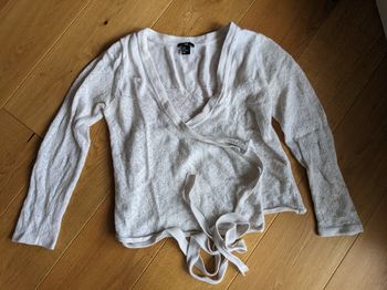 Pull cache-coeur blanc H&M taille M
