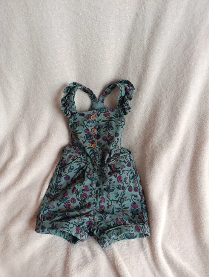 Salopette short en jean 12 mois tape à l'oeil