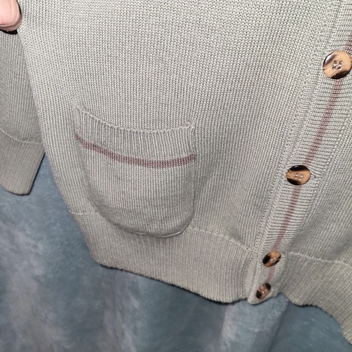 Cardigan  / Gilet en Laine Vintage Broderie Vert Clair 🧥 Royal Manor - Made in France - Taille L - photo numéro 5
