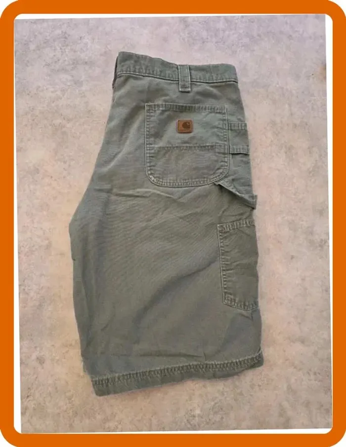Short Carhartt W38 FR48 kaki Homme Men SHO089