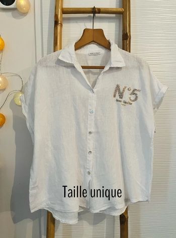 Chemise en lin neuve - taille unique