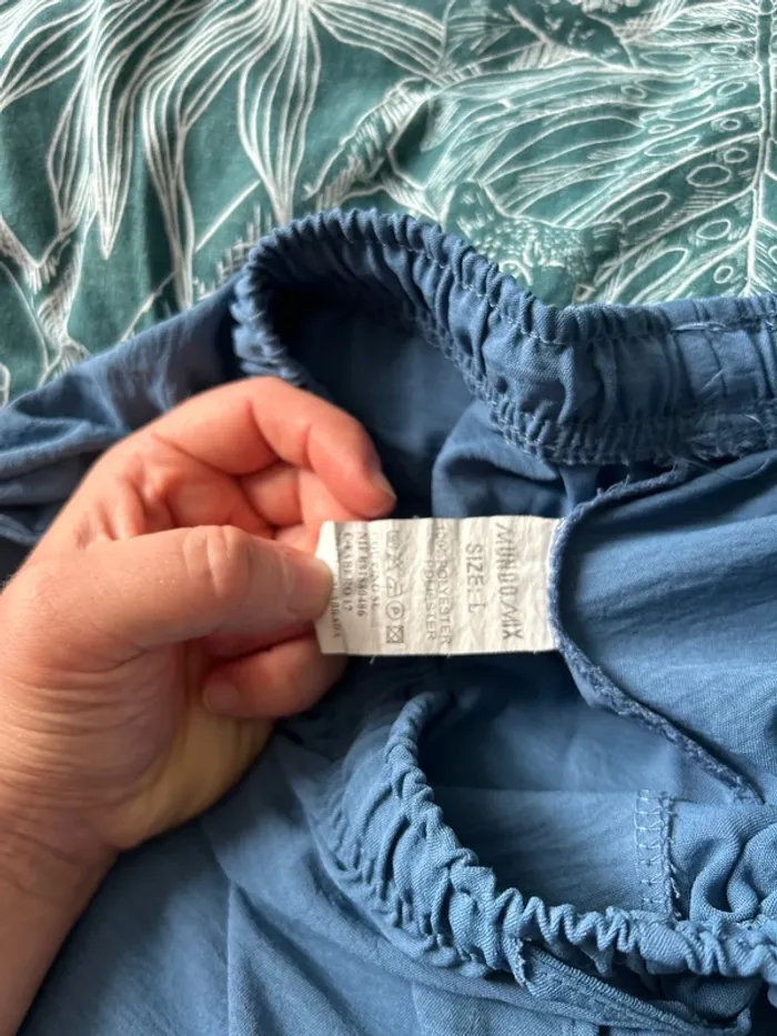 Pantalon en toile bleue - photo numéro 2