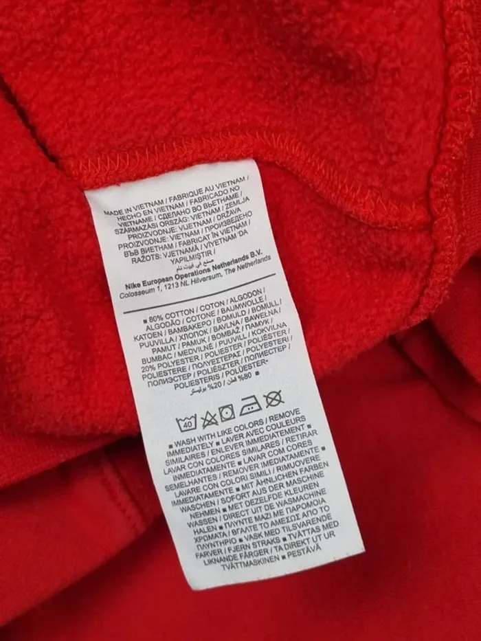 Sweat Nike rouge logo blanc – Taille XS Hommes - photo numéro 7