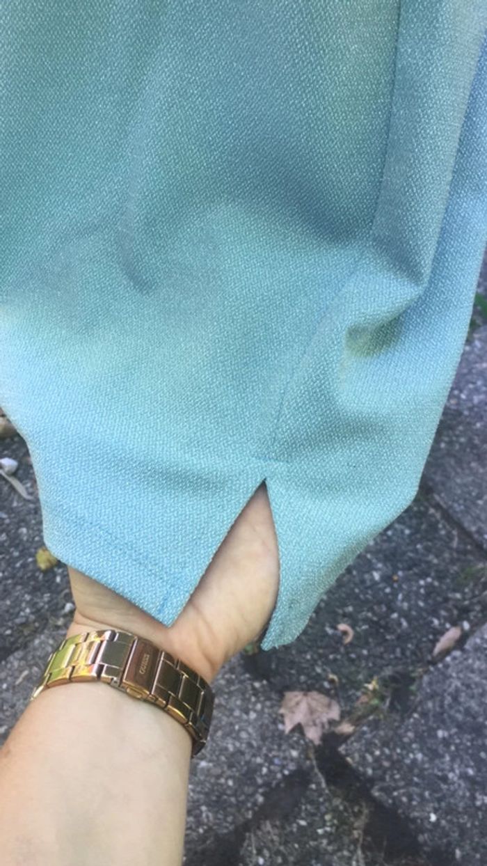 Jolie robe bleue pailletée - photo numéro 7