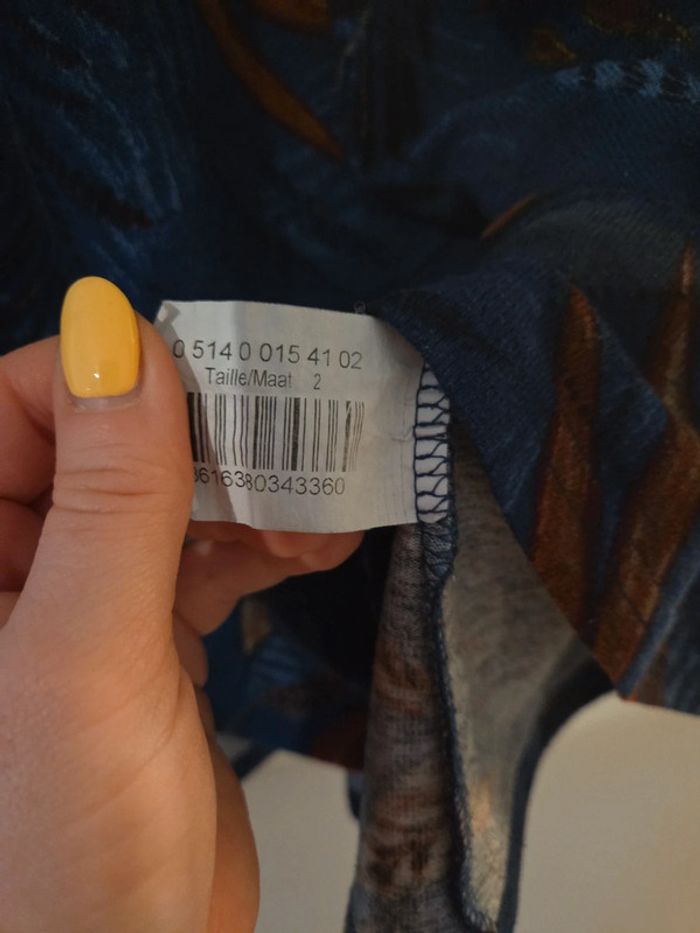 Tunique femme grande taille bleu motifs TBE taille 46 Toscane - photo numéro 4