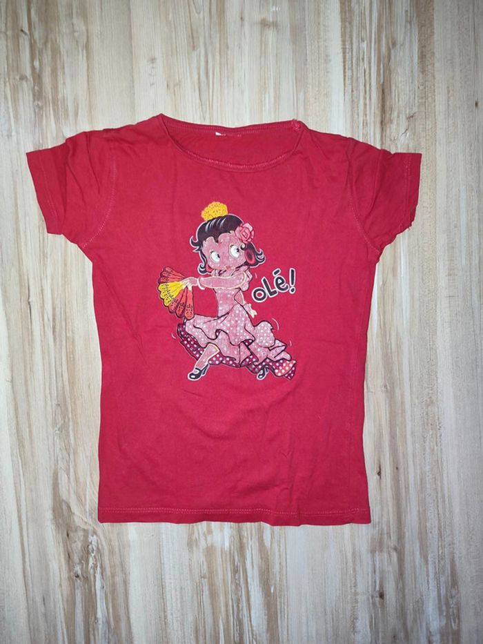 T Shirt 6 ans rouge Betty Boop