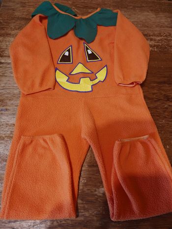 Déguisement polaire citrouille Halloween taille 90 cm