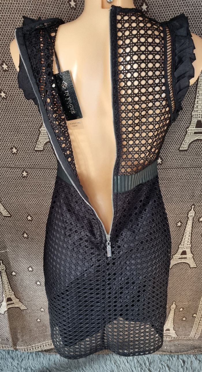 Robe noir ajouré taille M (In Vogue) neuve - photo numéro 7