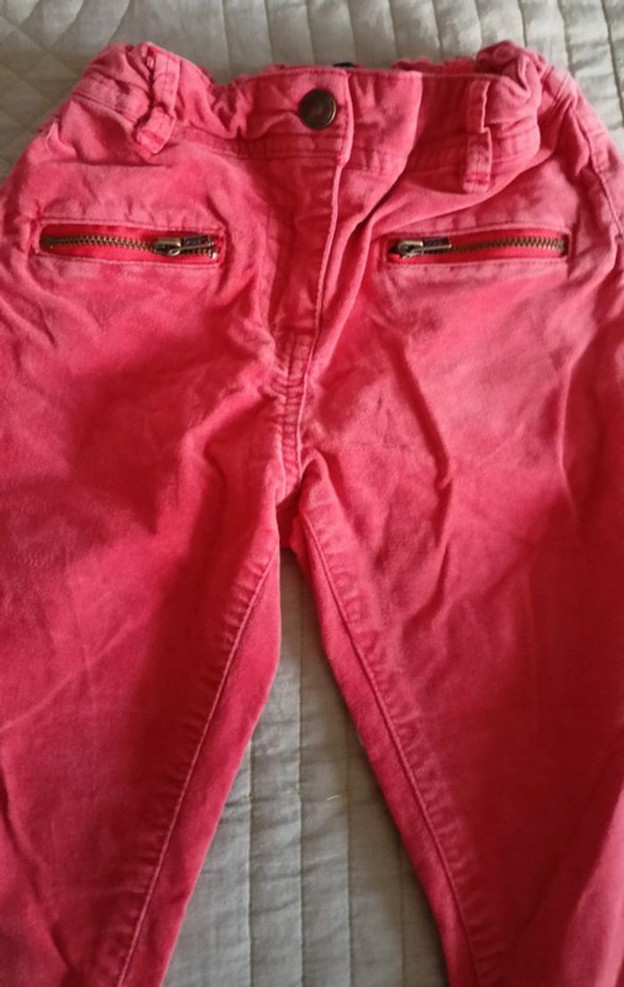 Jean skinny corail taille réglable 9 ans - photo numéro 2