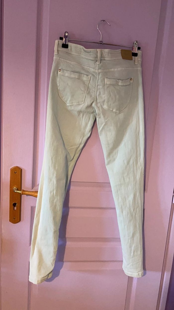 Jean vert d’eau droit Bershka Taille 36 - photo numéro 2