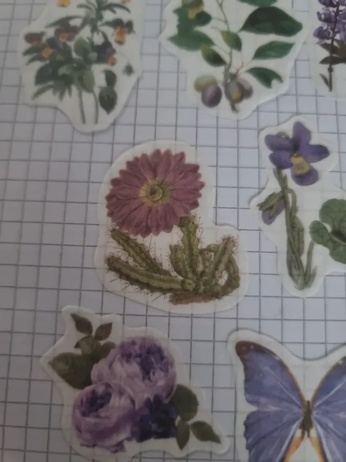 Lot stickers fleuri papier (lot D) - photo numéro 3