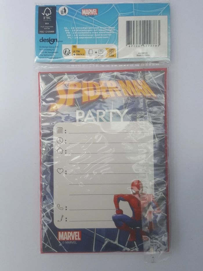 Carte d'invitation Spiderman - photo numéro 2