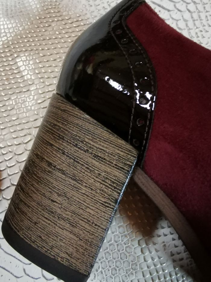 Chaussures à talons noires et bordeaux Tamaris - photo numéro 7