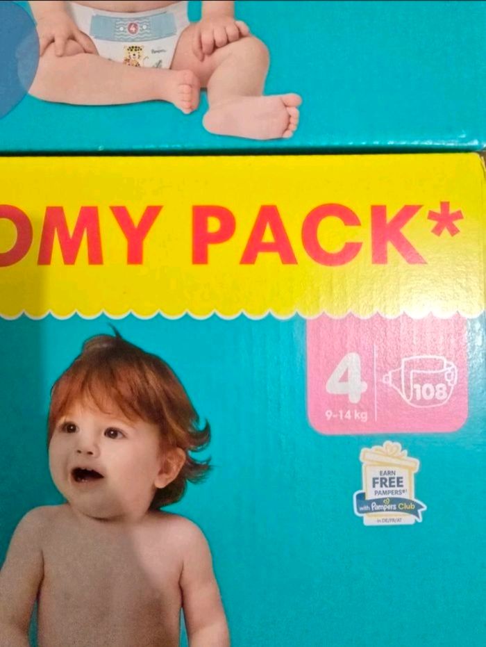 🌟 Pampers Baby Dry 2x108 couches Taille 4 ( 9 - 15 kg) 🌟 - photo numéro 2