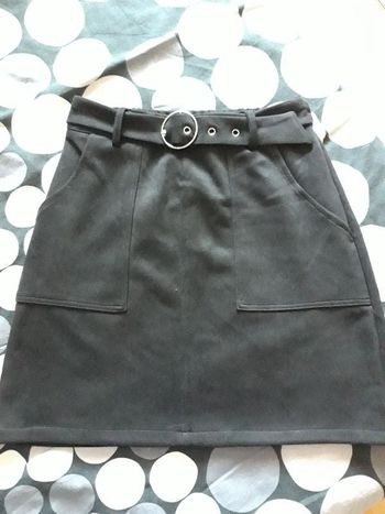 Jupe courte suédine noire S