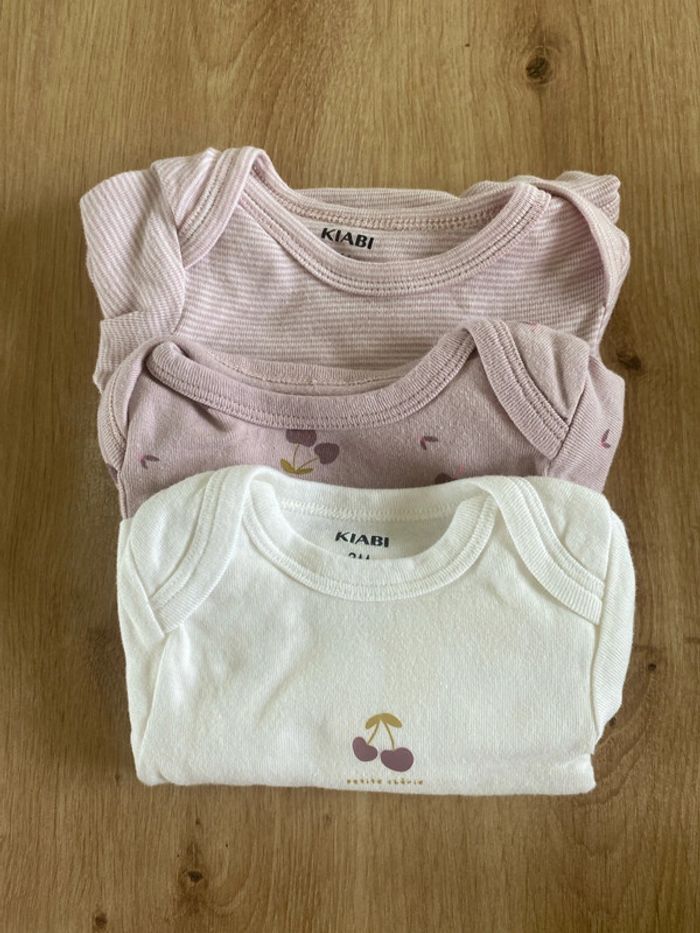 Lot de 3 Body manche longue 3mois
