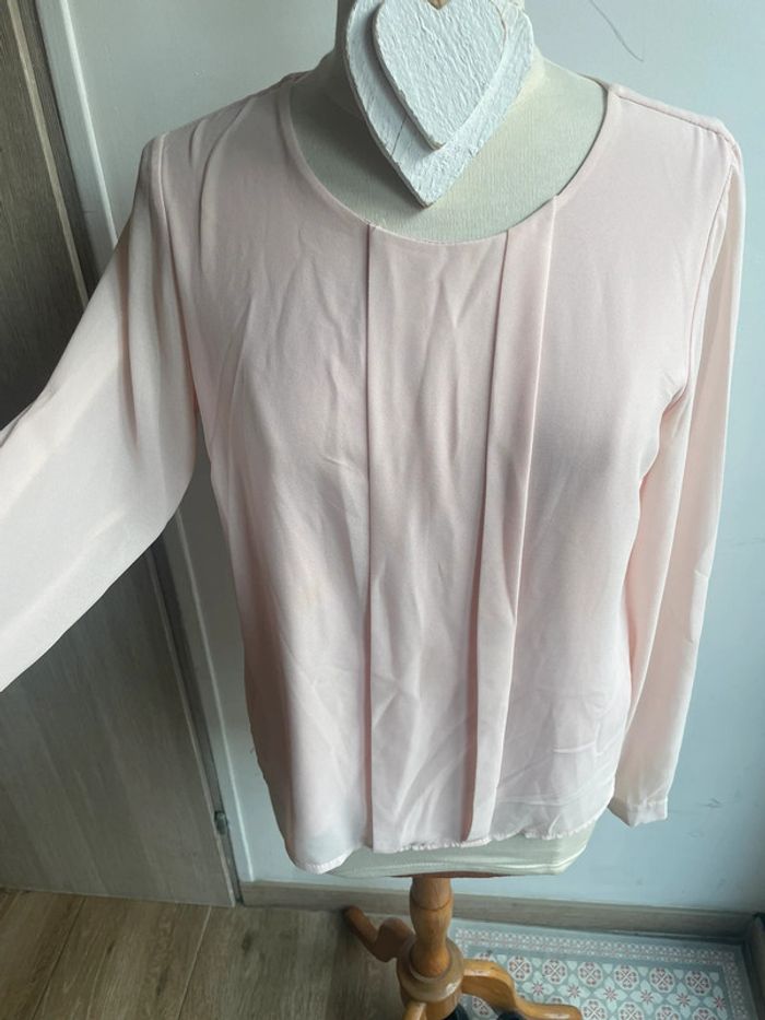 Blouse rose pastel avec doublure T40 - photo numéro 4
