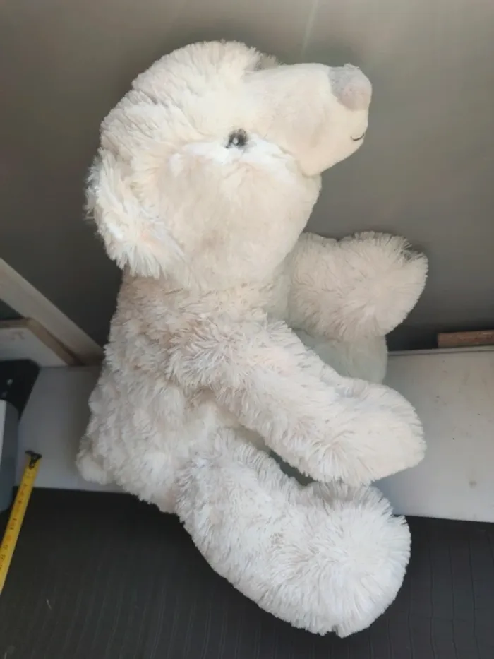 Grosse peluche ours blanc 45 cm - photo numéro 7