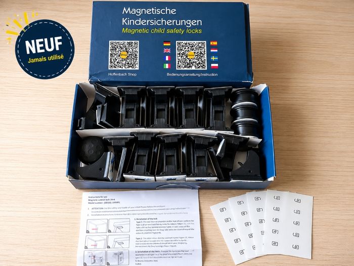 Kit sécurité enfant magnétique neuf pour placards & tiroirs