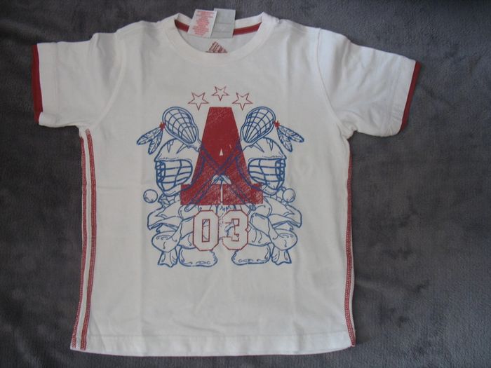 TEE SHIRT MC BLANC GARÇON "ADIDAS" - 7 / 8 ANS - n°03 - photo numéro 5