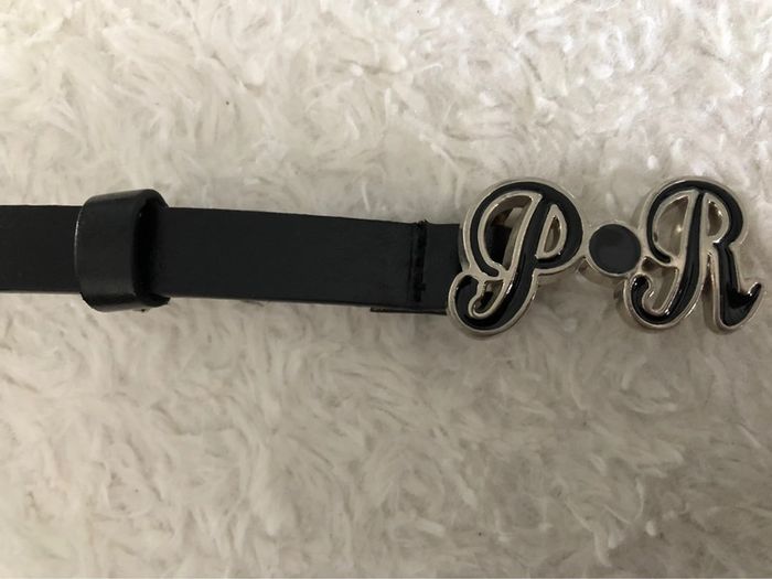 AN-Ceinture noire/argent punt o roma 110cm - photo numéro 2