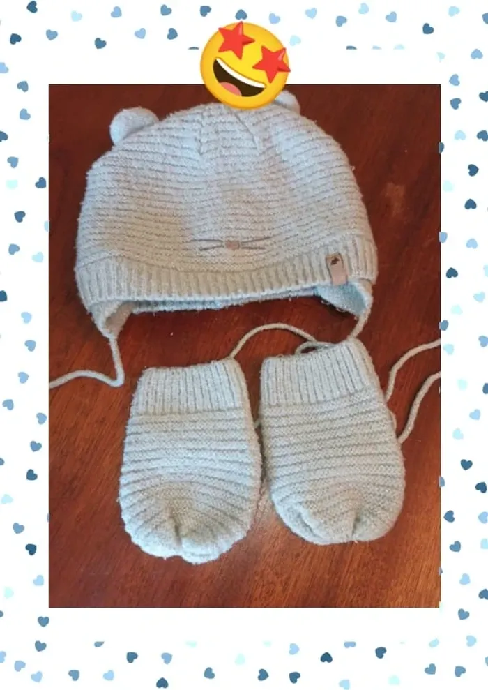 Ensemble bonnet moufle