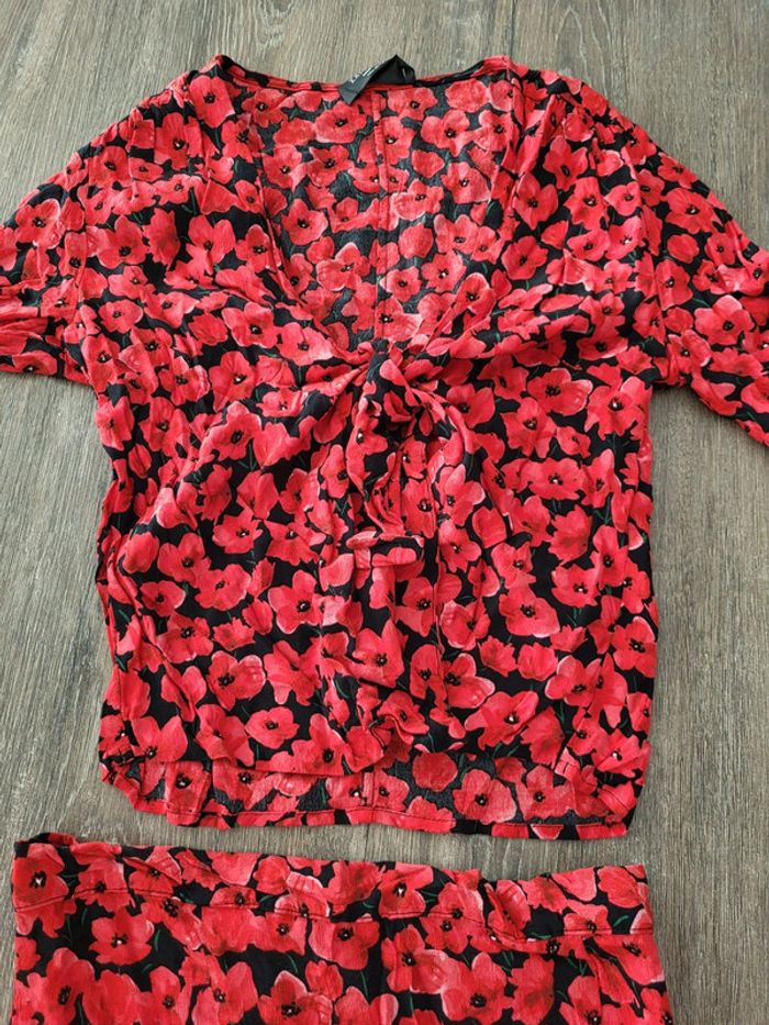 Ensemble d'été top + jupe fleur - photo numéro 2