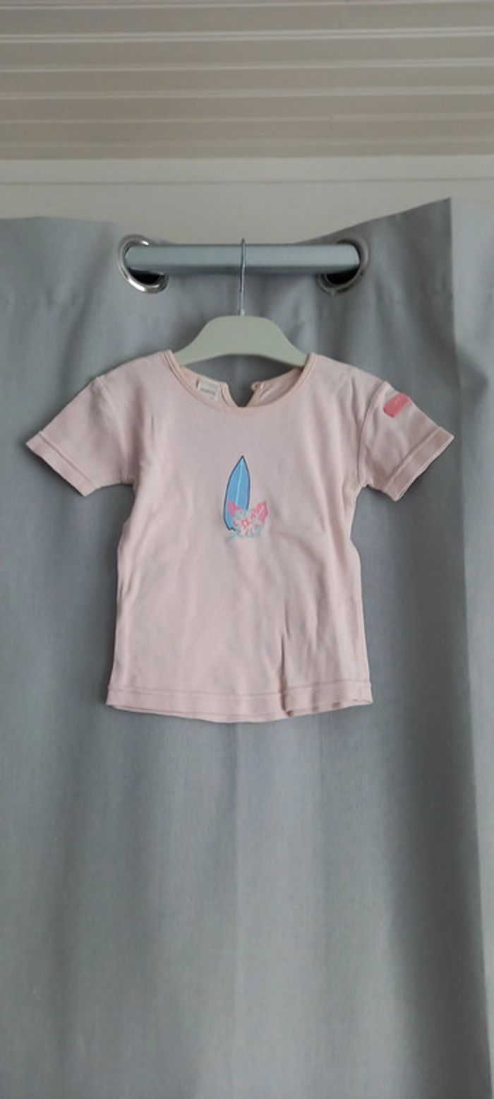 T-shirt décathlon 24 mois rose et bleu