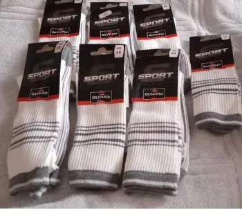 Lot 7 paires de chaussette de sport gris / blanc Pointure 46 / 48