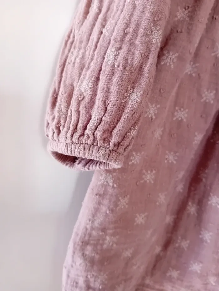 Robe courte toutes saisons en gaze de coton - photo numéro 3