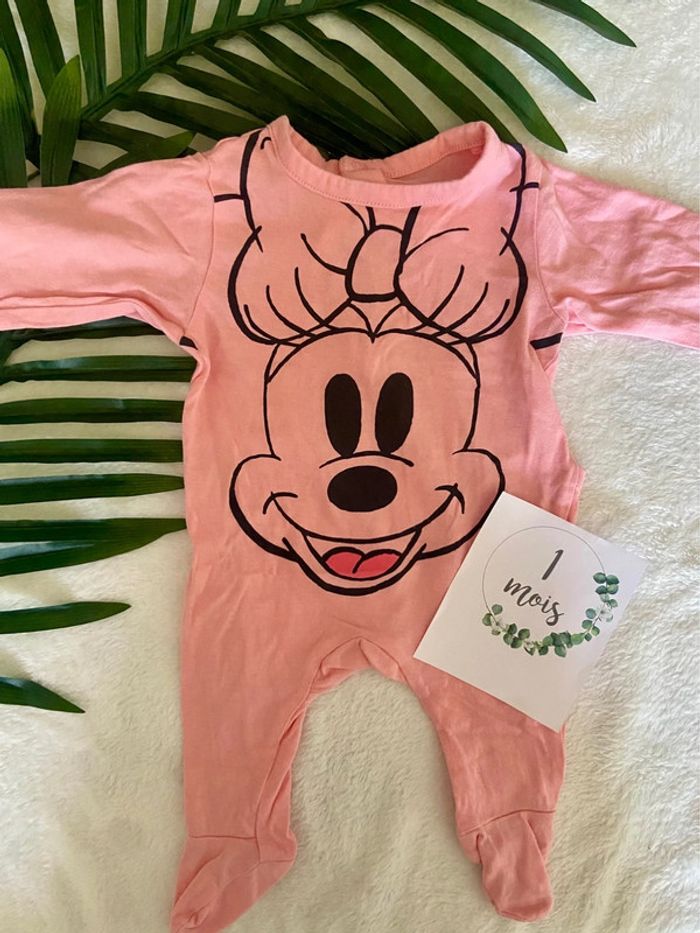 Pyjama léger Disney rose manches longues - 1 mois