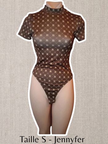 Bodies marron motif babe or - Jennyfer - Taille S