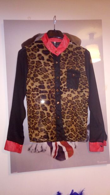 Chemise blouse voile tricolore taille S comme neuve