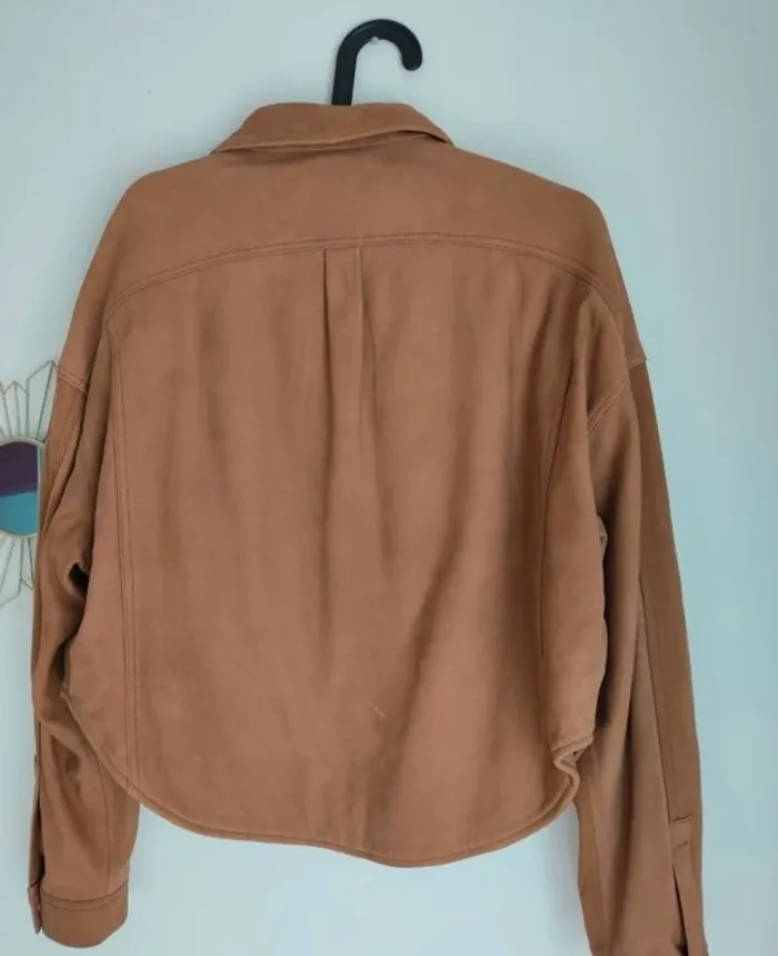 Veste en cuir Camel - photo numéro 5