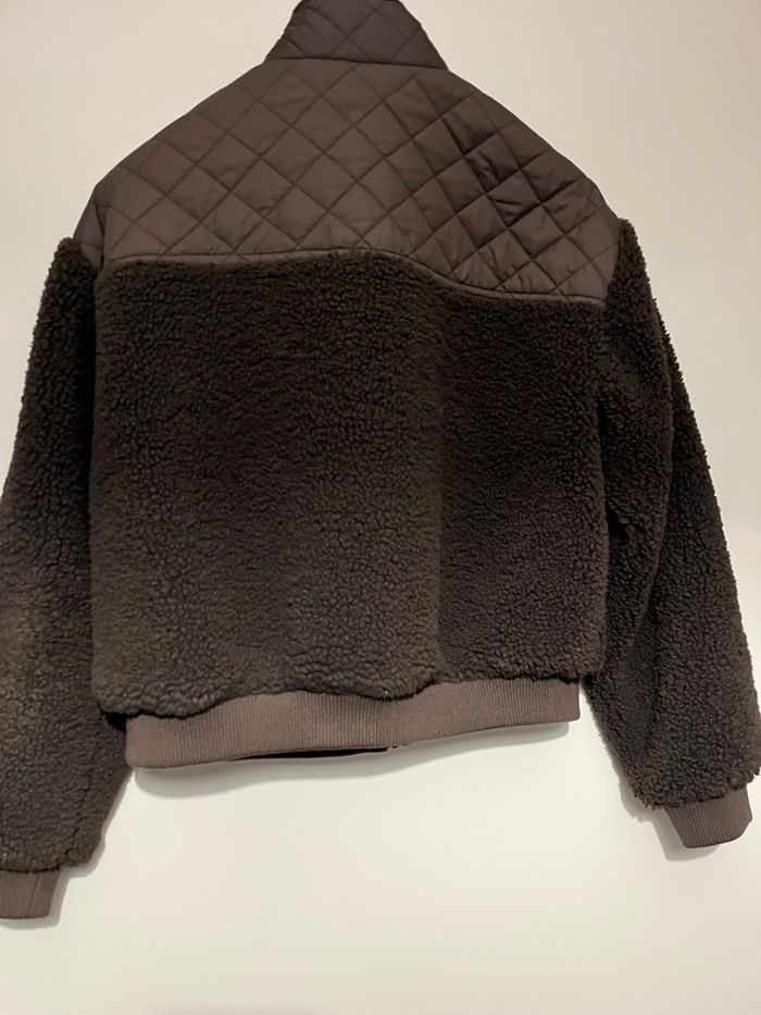 Blouson court marron moumoute et matelassé - photo numéro 3