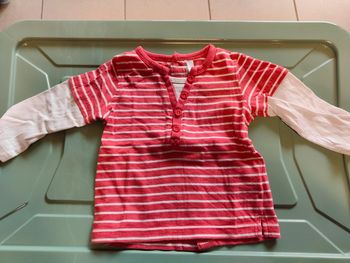 Tee shirt rouge rayé