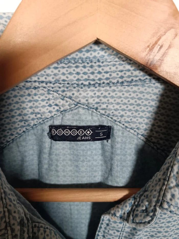 C12 chemise imprimé bleu Bonobo S - photo numéro 3