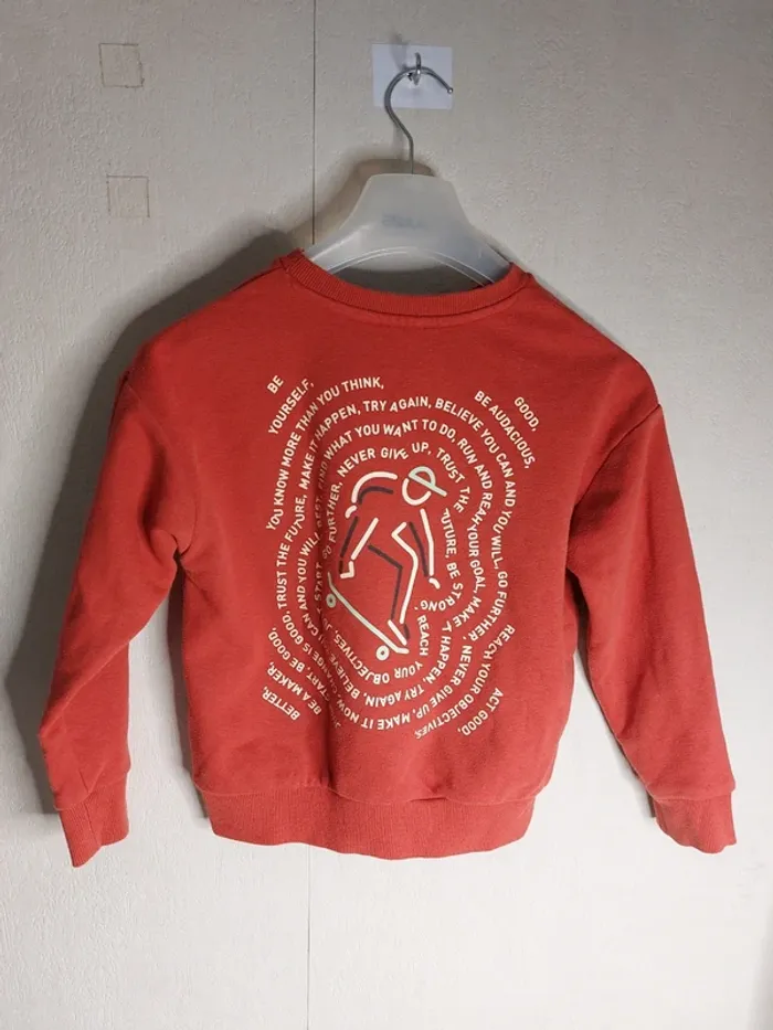 Sweat-shirt corail imprimé (Okaïdi) - photo numéro 2